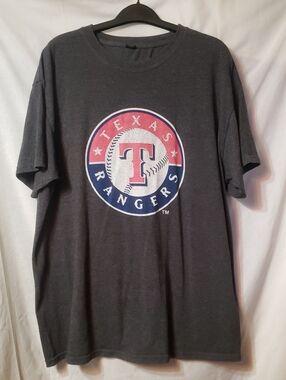Texas Rangers Men's Charcoal Crewneck Graphic Tee